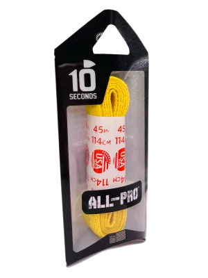 10 Seconds ® All-Pro ® Athletic Flat Laces | Yellow [Canary]
