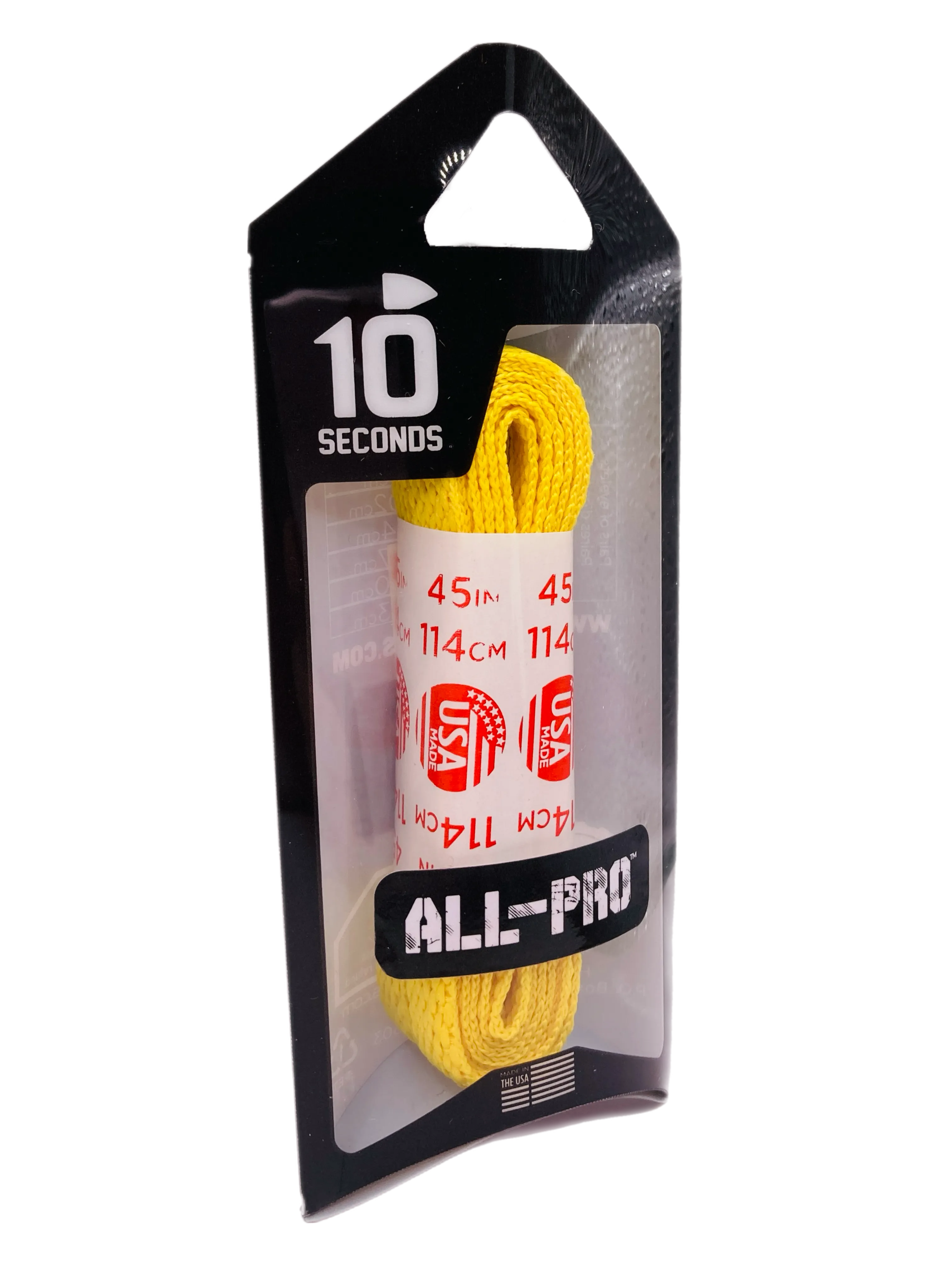 10 Seconds ® All-Pro ® Athletic Flat Laces | Yellow [Canary]