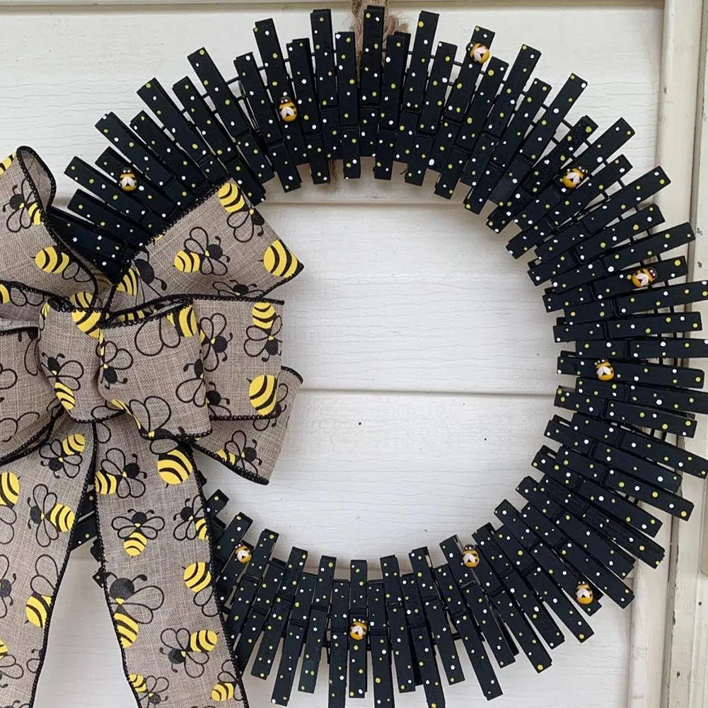 120Pcs Wood Bees and Wood Ladybugs Flatback Bees Wooden Ladybugs Self-Adhesive Embellishments for Craft Scrapbooking Baby Shower Birthday Party Decoration