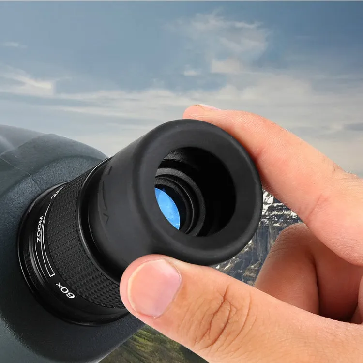15-45X60 Zoom Single-lens Telescope High-definition Monocular Binoculars Outdoor Bird Watching Target Glasses(Black)