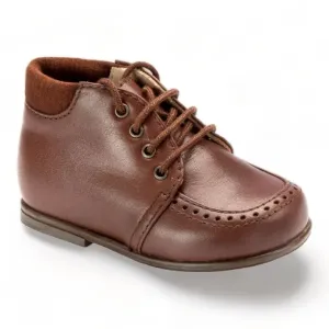 21044 - Brown Soft Leather Lace for Toddler by Beberlis