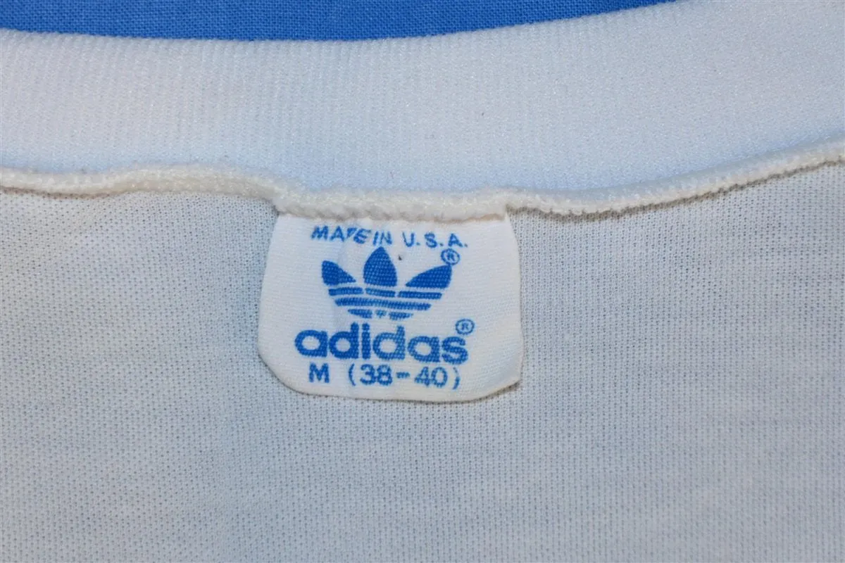 80s Adidas Trefoil Logo Three Stripe Jersey t-shirt Medium