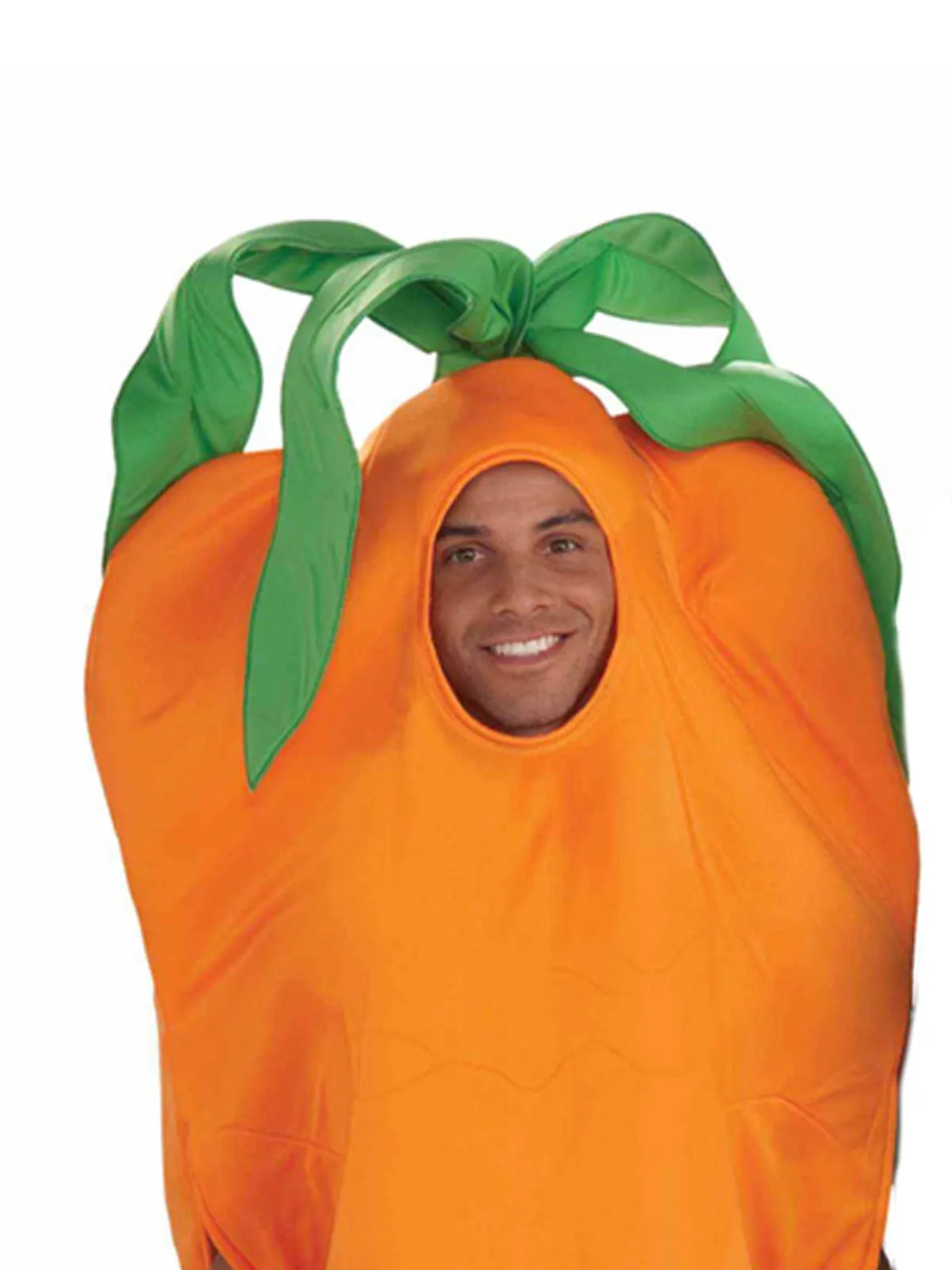 Adult Carrot Costume | Fun Orange Foam Tunic with Green Stem