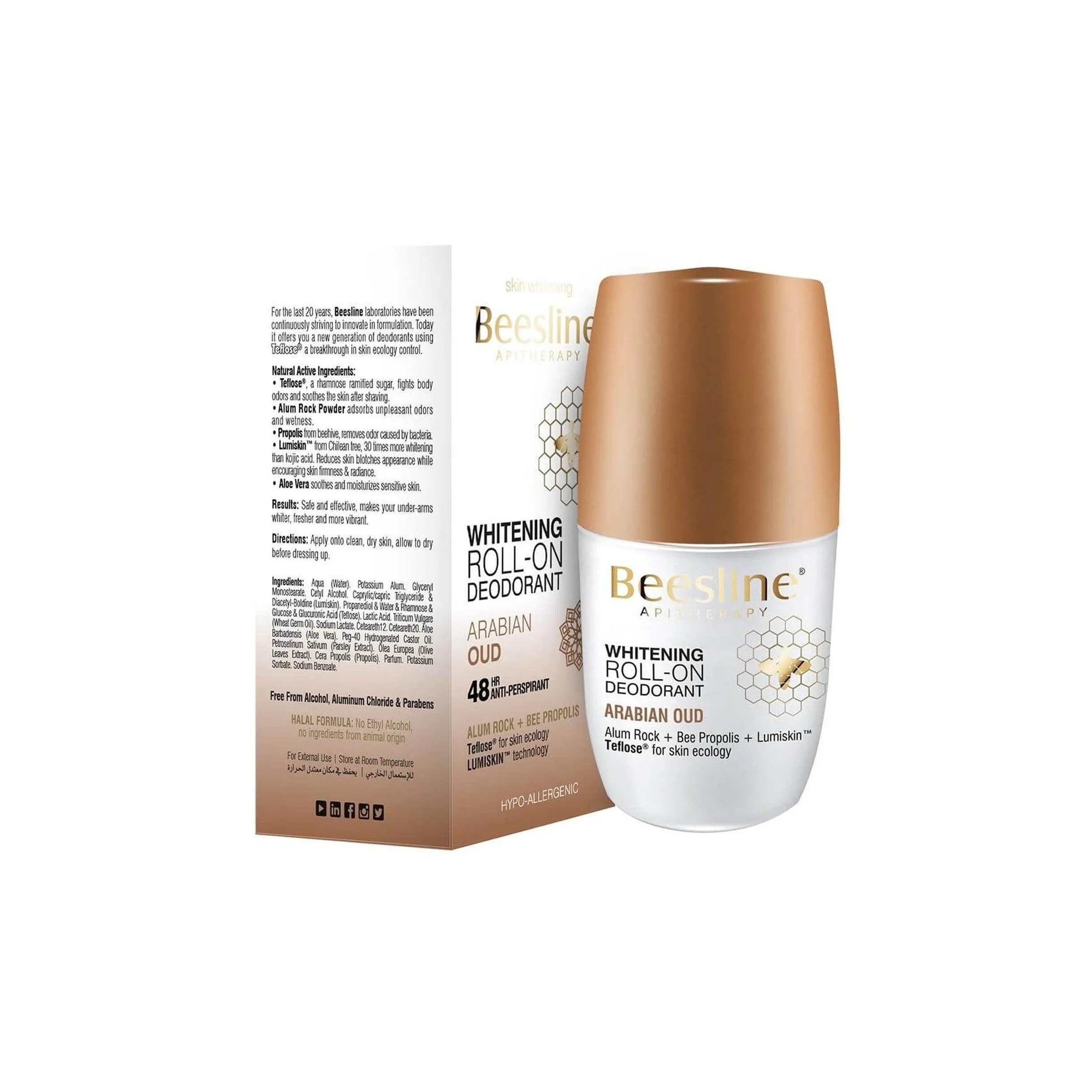 Beesline Whitening Roll On Deodorant - Arabian Oud 50 ML
