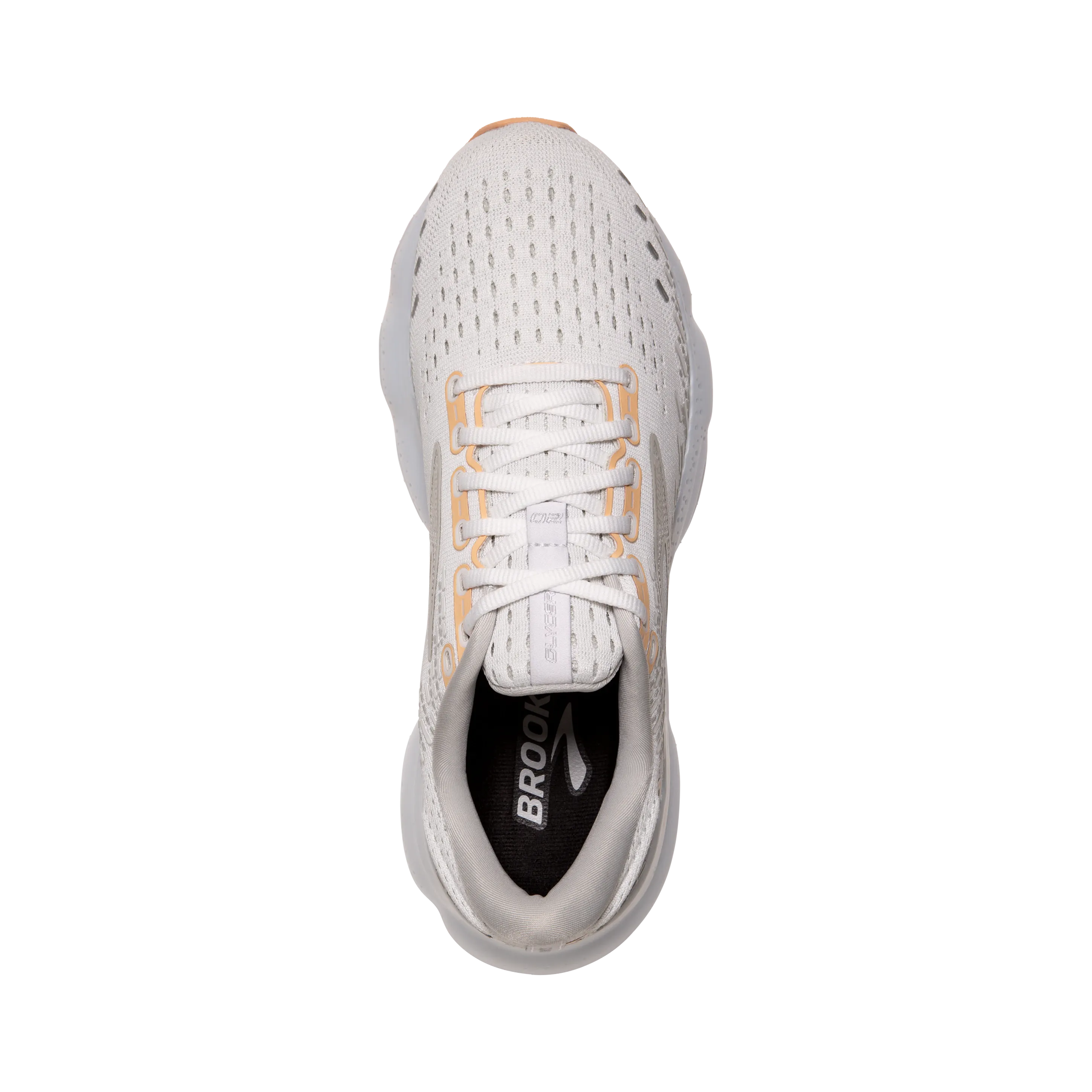 BROOKS LADIES GLYCERIN 20 - WHITE/GRAY/PEACH
