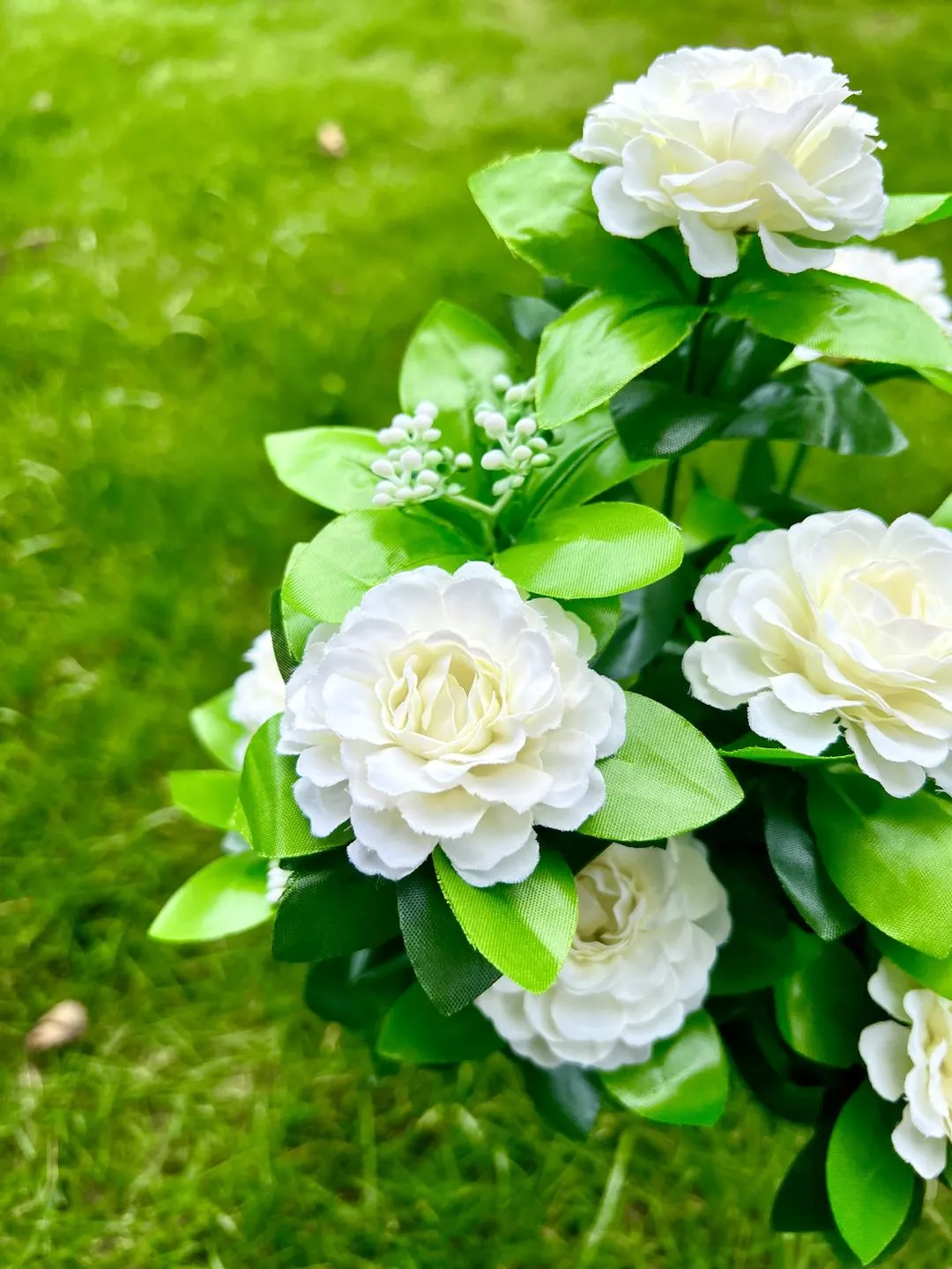 Bulk Exclusive 17" Faux Camellia Bush UV Resistant Flowers for Planter Outdoors Wholesale