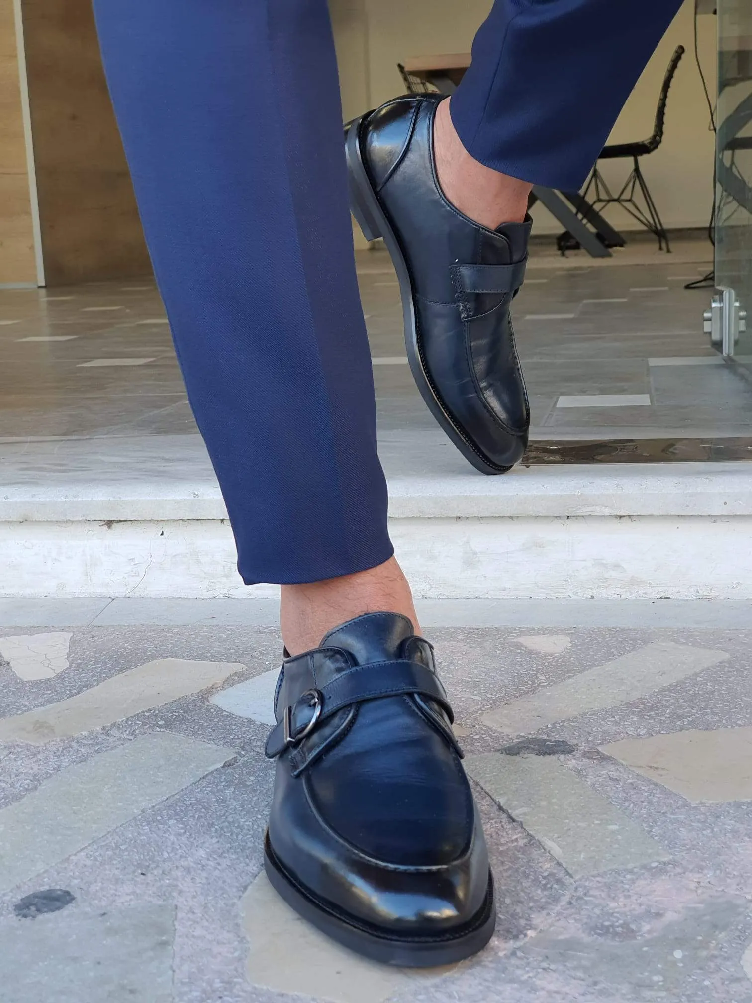 Catania Navy Blue Sardinelli Classic Shoes
