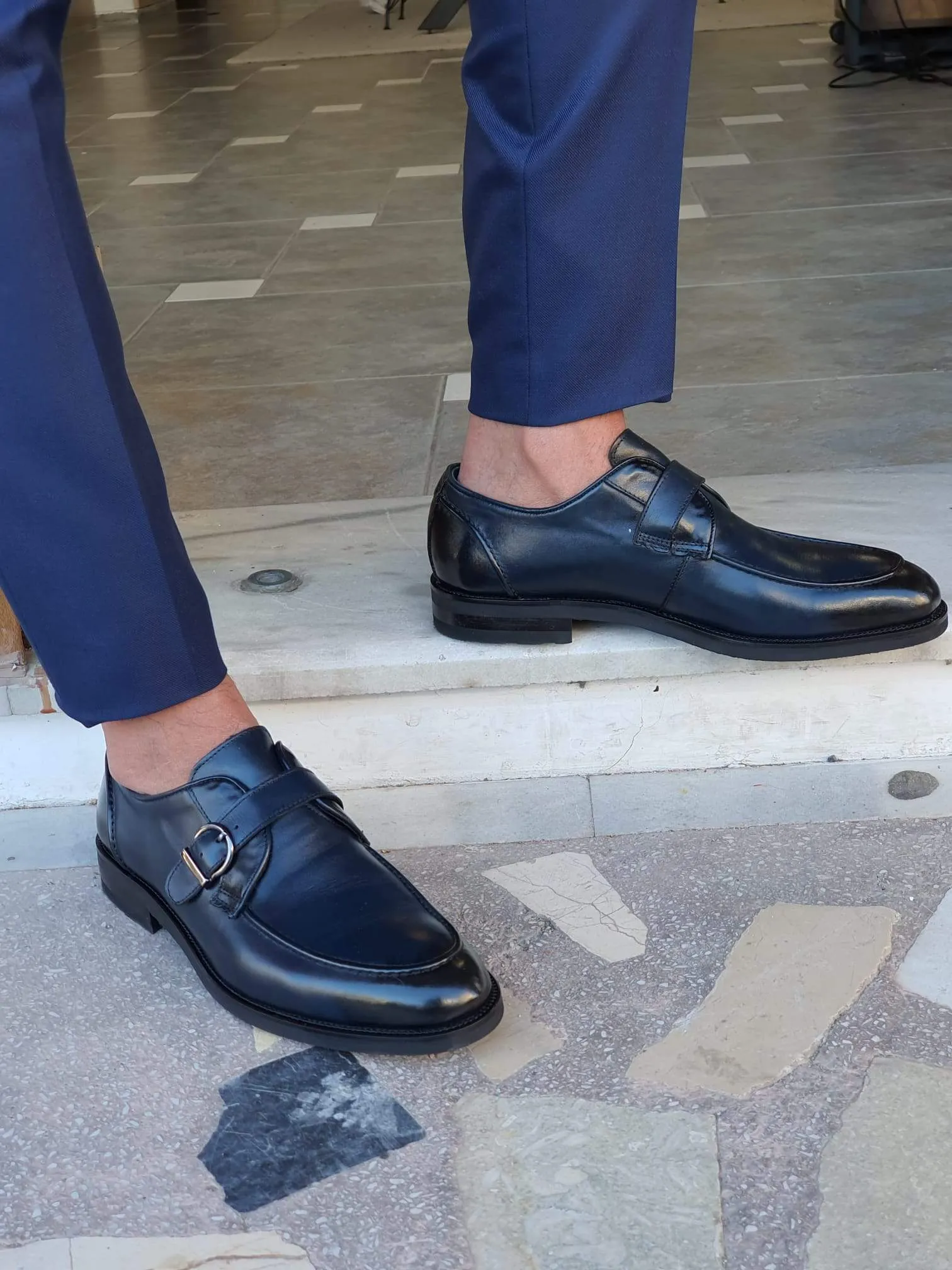 Catania Navy Blue Sardinelli Classic Shoes