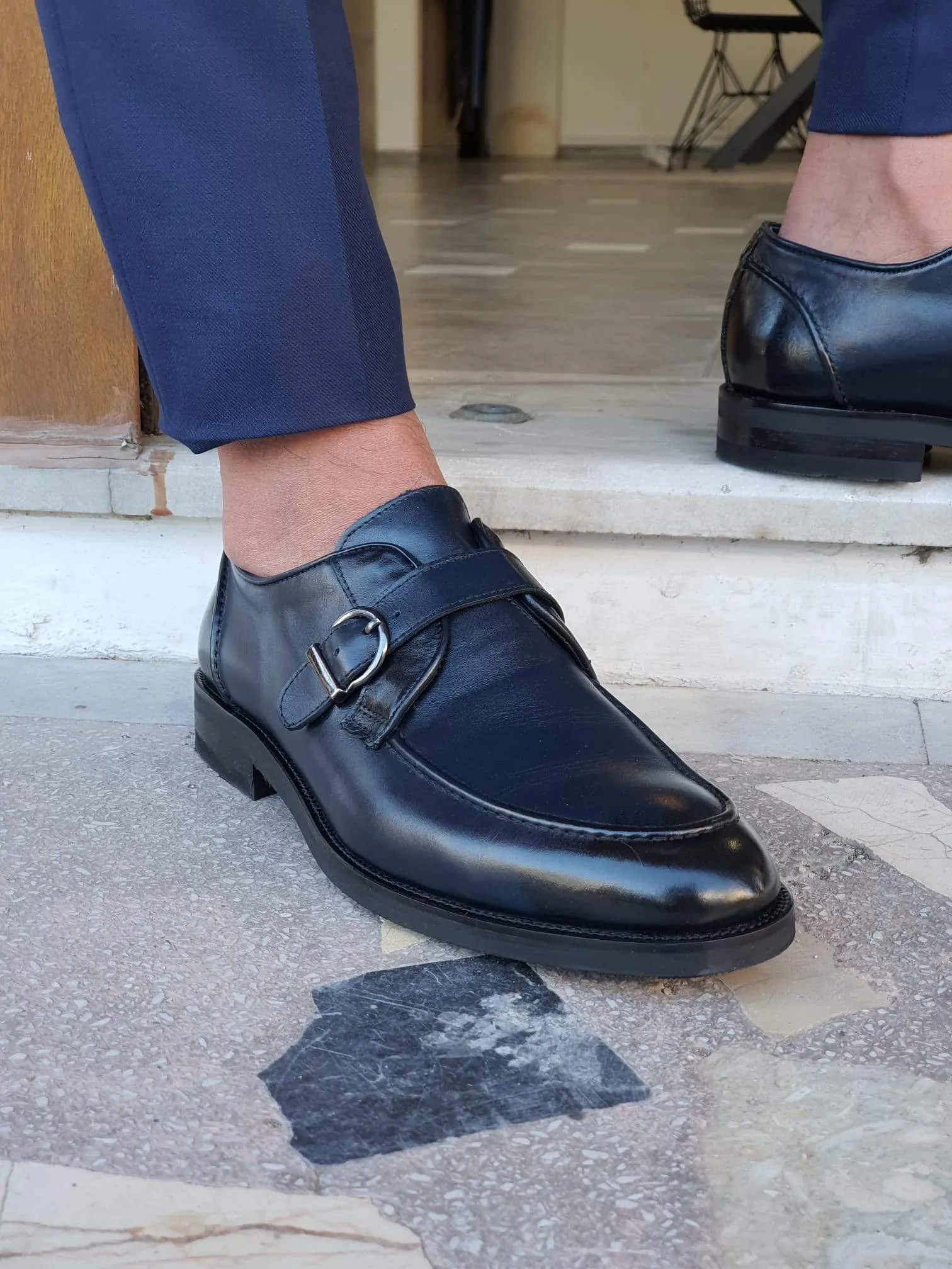 Catania Navy Blue Sardinelli Classic Shoes