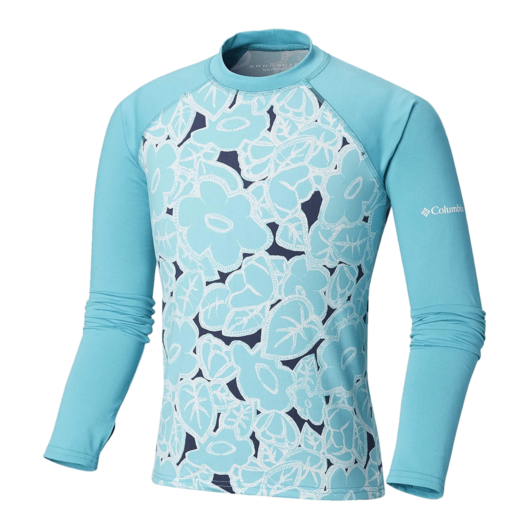 Columbia Kids Sandy Shores Printed Long Sleeve Geyser/Floral, 4T/98