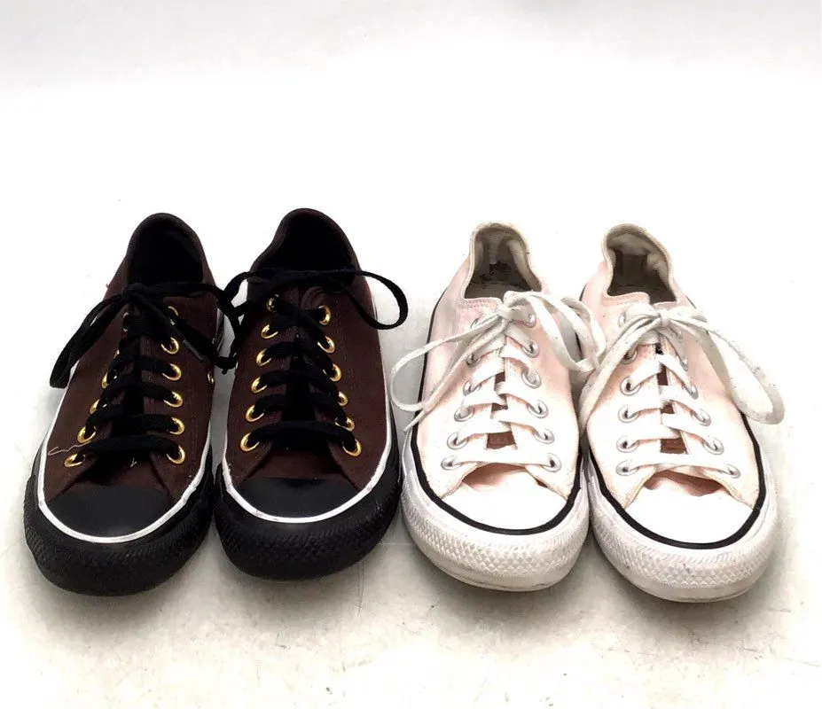 Converse Women's Chuck Taylor All Star Brown Pink Athletic Shoes - Sz 7 Lot Of 2