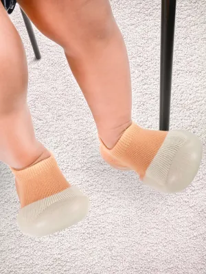 Cozy Cutie Orange Shoe Socks- Perfect First Steps in Style