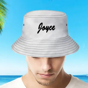 Custom Bucket Hat Unisex Bucket Hat with Text Personalised Wide Brim Outdoor Summer Cap Hiking Beach Sports Hats Gift for Lover Red