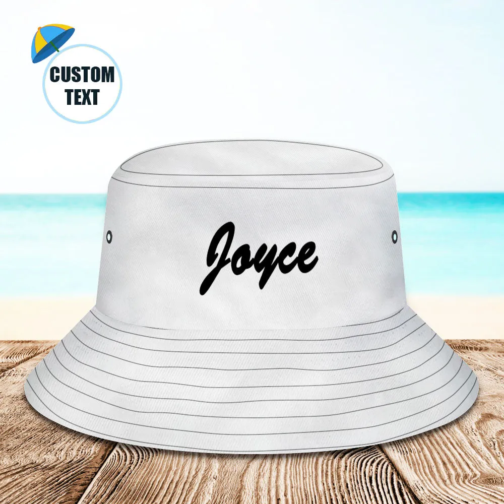Custom Bucket Hat Unisex Bucket Hat with Text Personalised Wide Brim Outdoor Summer Cap Hiking Beach Sports Hats Gift for Lover Red