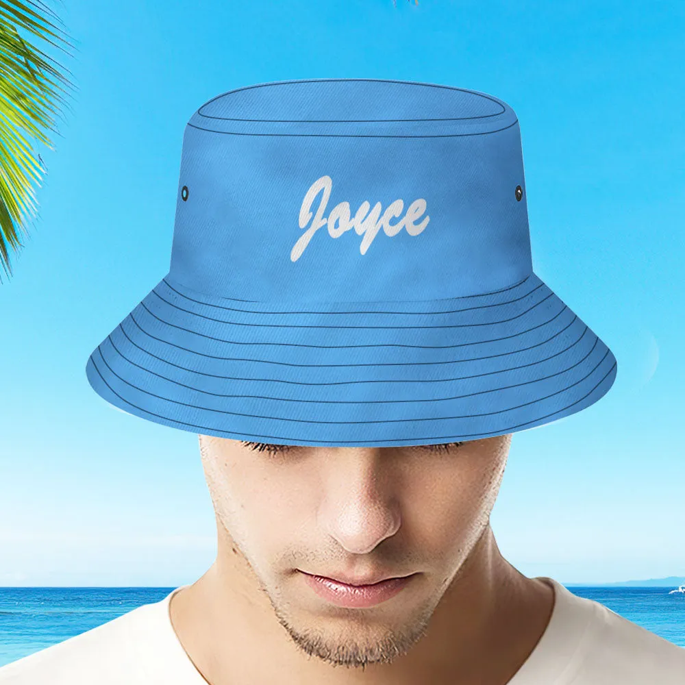 Custom Bucket Hat Unisex Bucket Hat with Text Personalised Wide Brim Outdoor Summer Cap Hiking Beach Sports Hats Gift for Lover Red