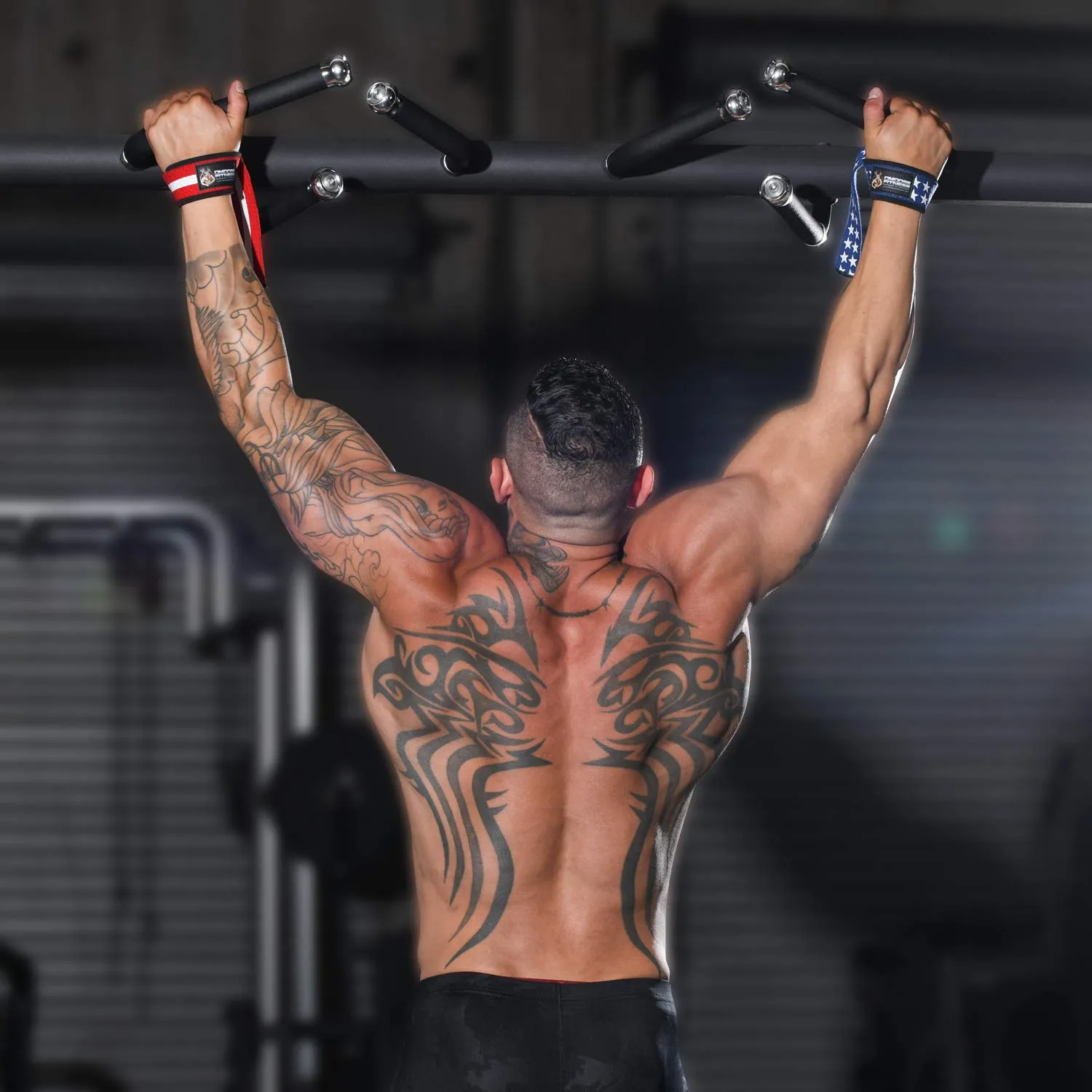DMoose Fitness Lifting Straps for Weightlifting, Crossfit, or Powerlifting with Soft Neoprene Padded Wrist Support for Max Grip Strength, Deadlifts and Barbell Stability