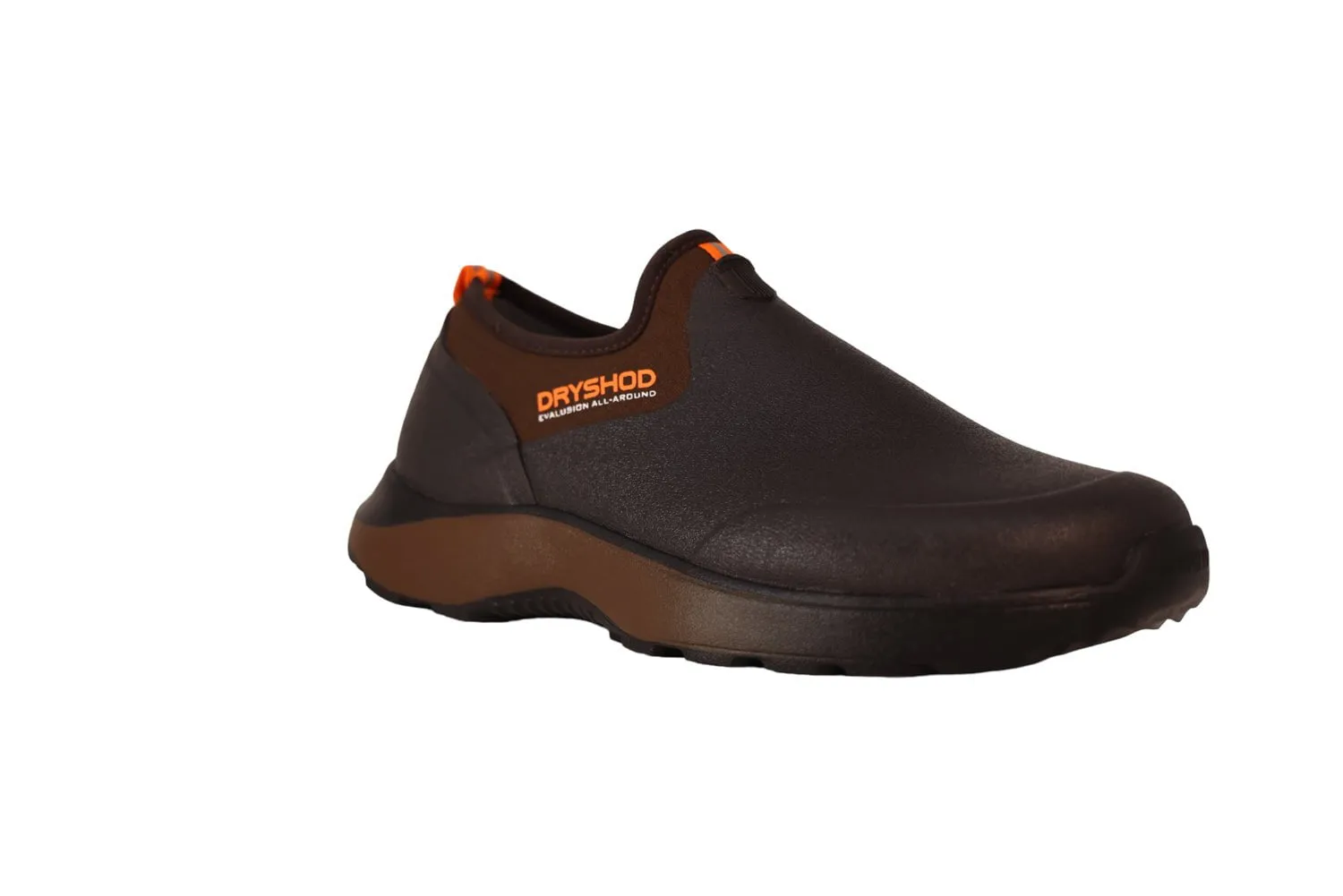 Dryshod Mens Evalusion Super Lightweight Brown Rubber Slip-On Shoes