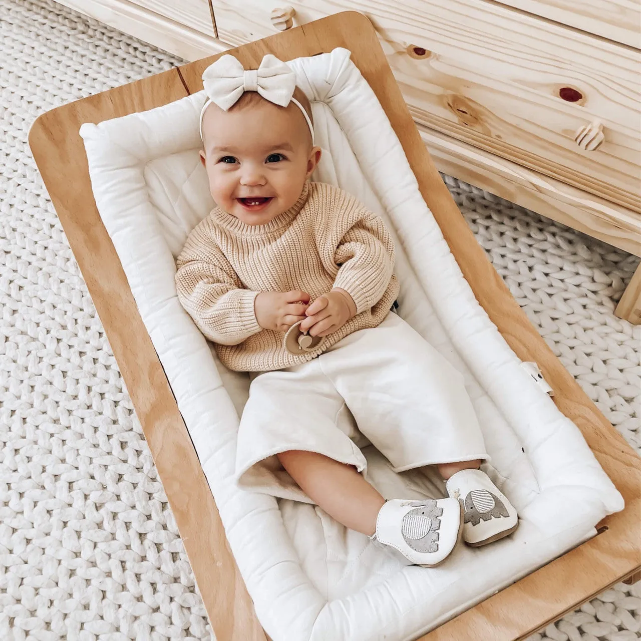 Elephant Stars Soft Soles in Ivory