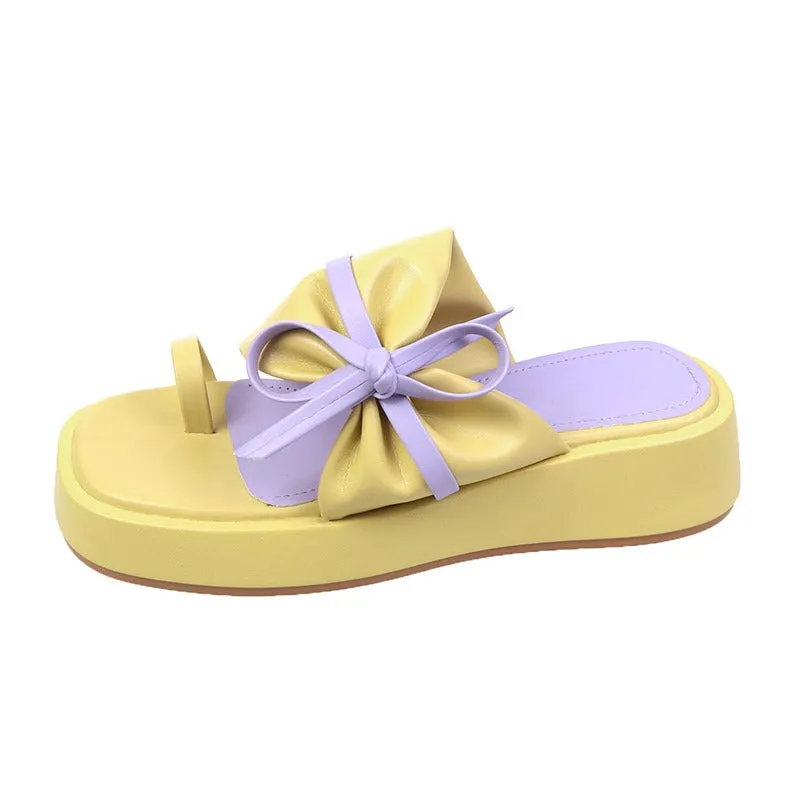 Faux Leather Slides Sandals