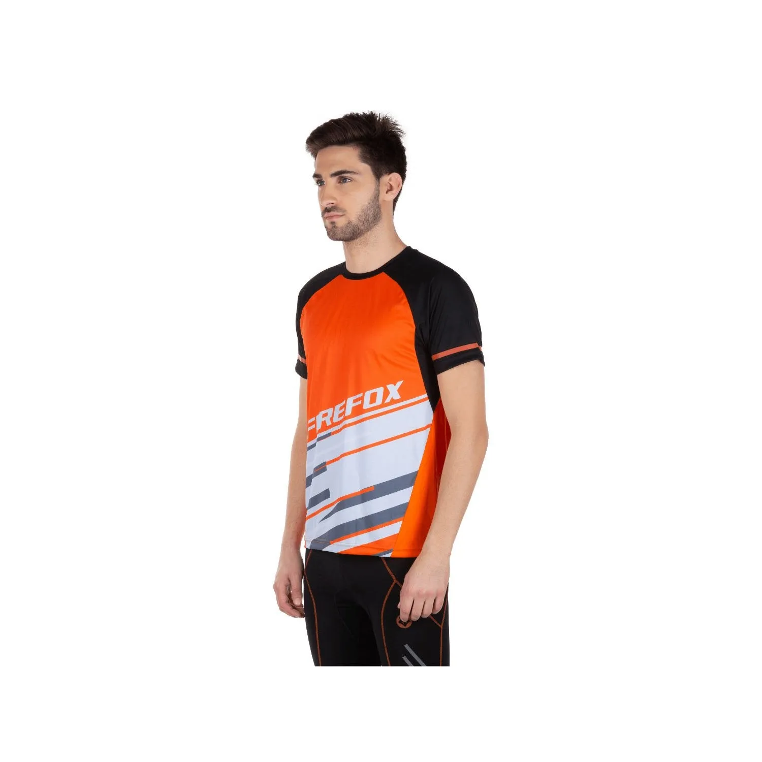 Firefox Quick Dry Poly T Shirt - Orange/Black