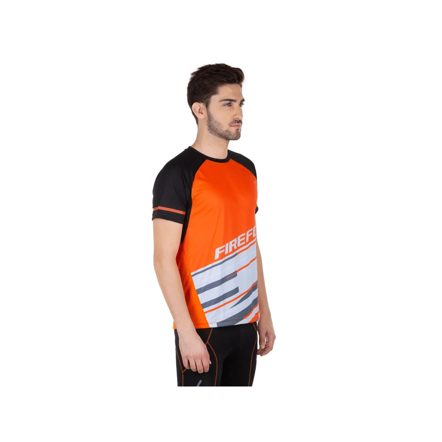 Firefox Quick Dry Poly T Shirt - Orange/Black