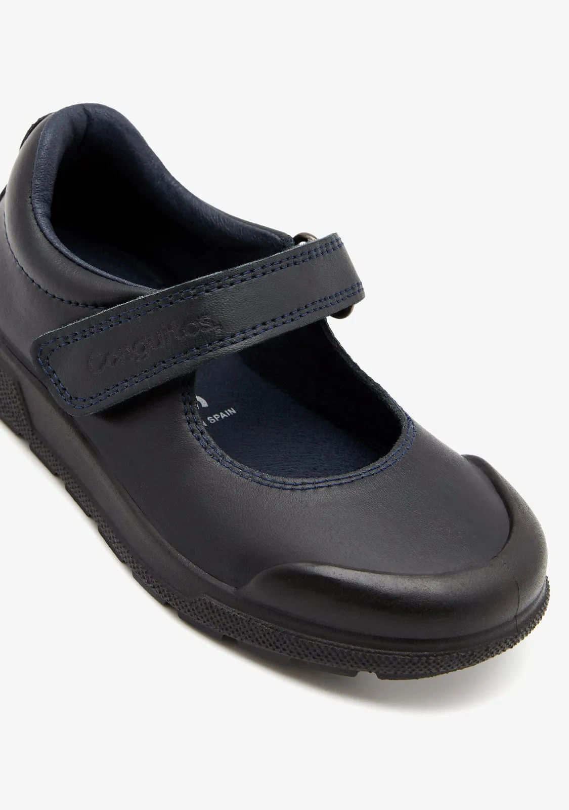 Girl's Navy Indestructibles School Shoes