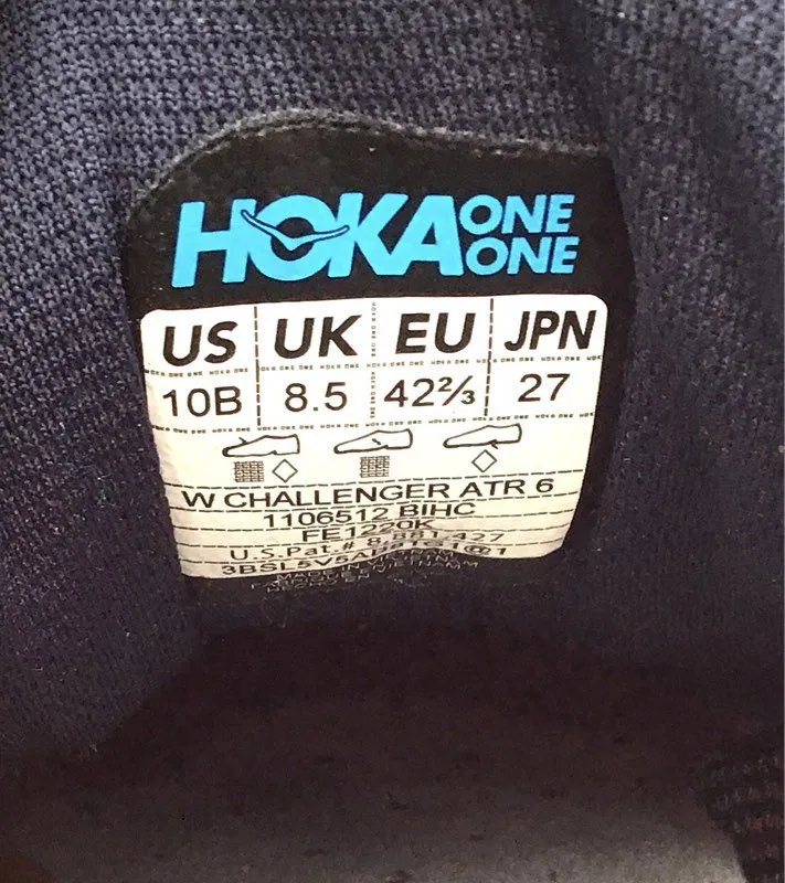 Hoka One One Women's Challenger ATR 6 Blue Orange Athletic Shoes - Size 10B