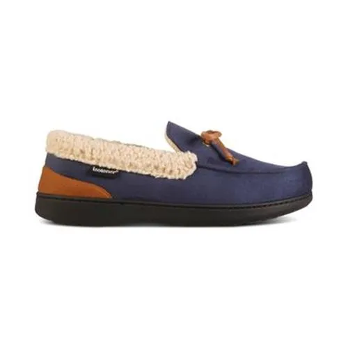 Isotoner Men's Vincent Moccasin Slipper Navy Blue XXL 13 - 14