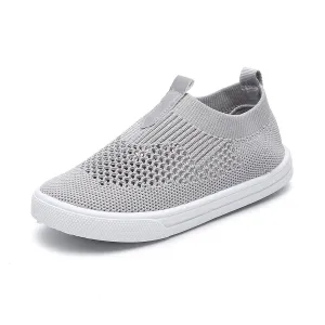 Kids Slip on Sneakers Breathable Flat Shoes for Running Walking Cycling(Toddler/Little Kid)