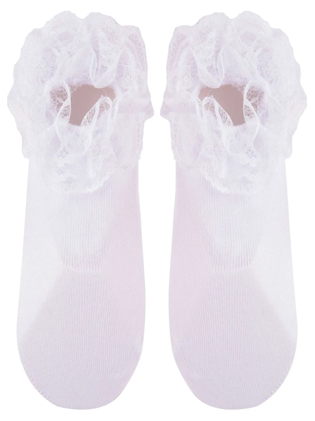 Lace Frill Socks - Pristine White