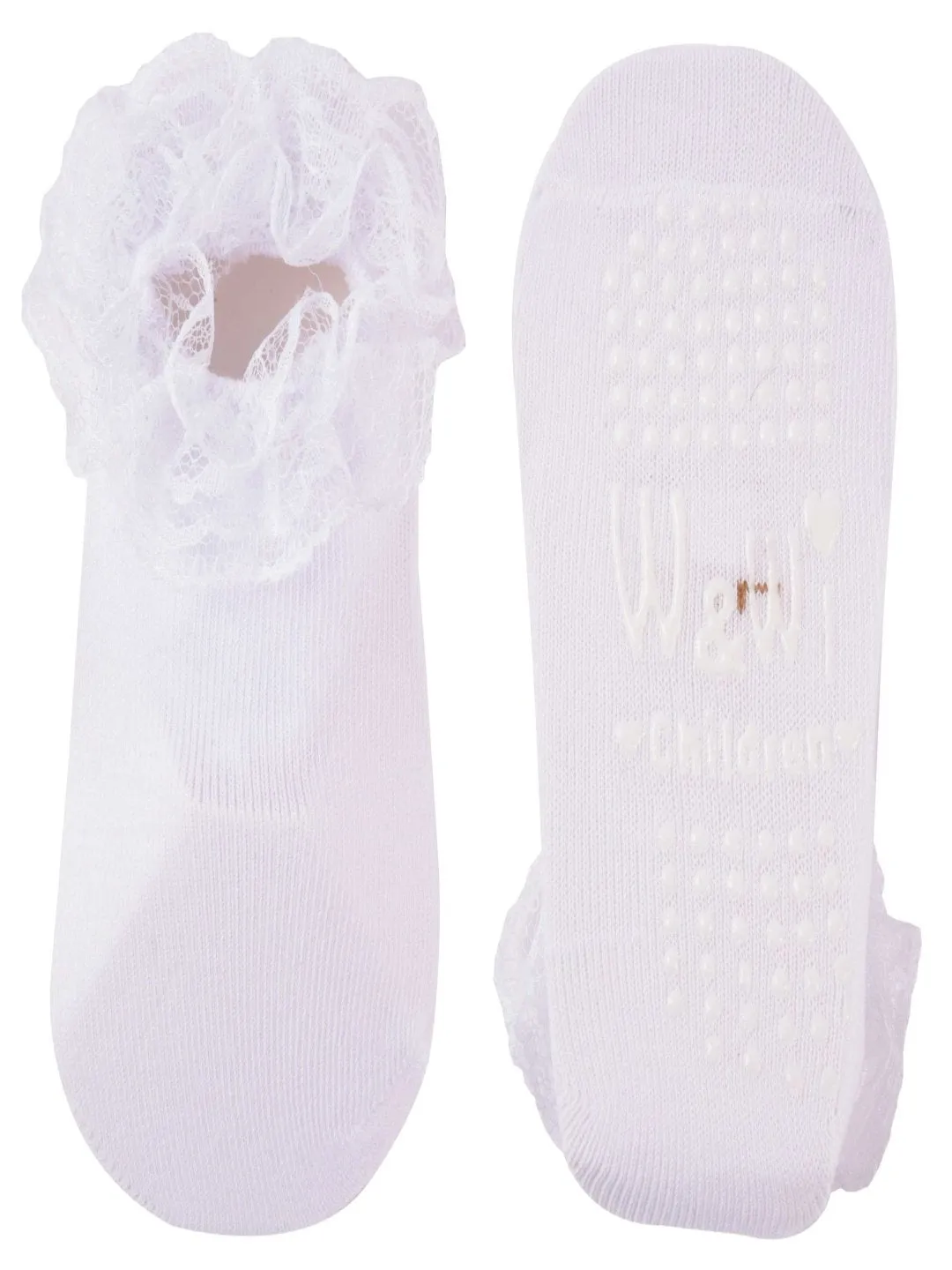 Lace Frill Socks - Pristine White