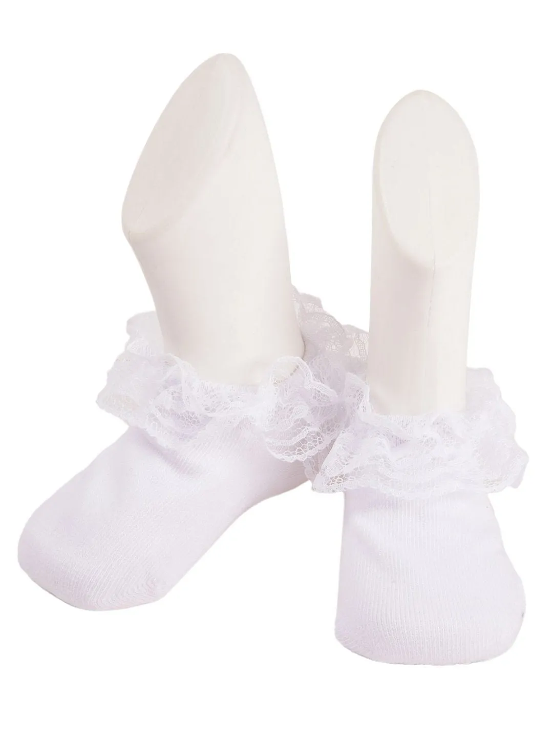 Lace Frill Socks - Pristine White