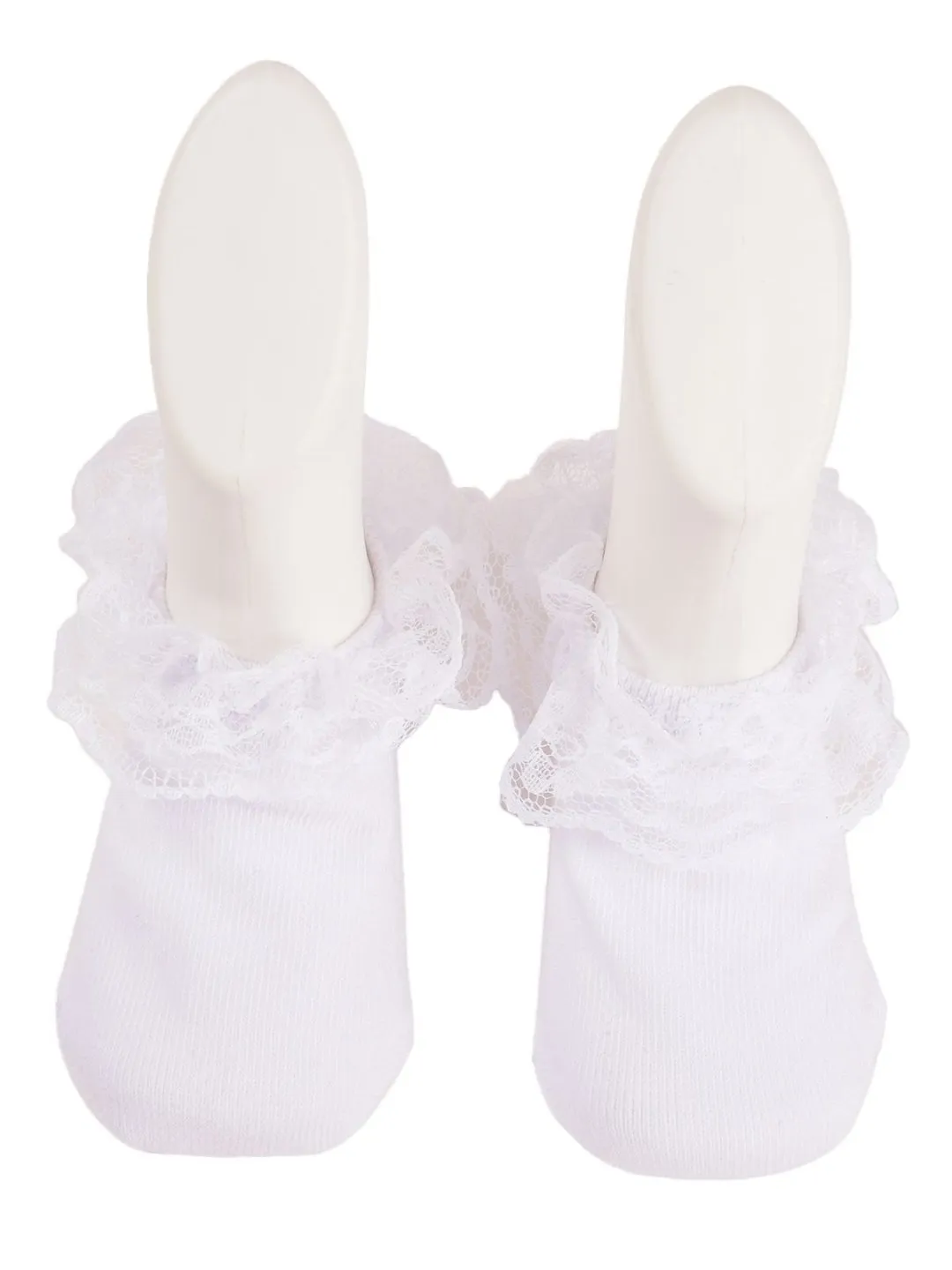 Lace Frill Socks - Pristine White