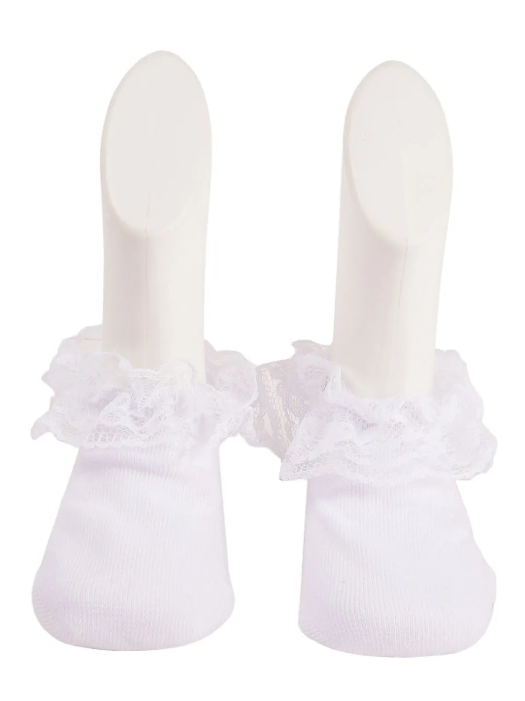Lace Frill Socks - Pristine White