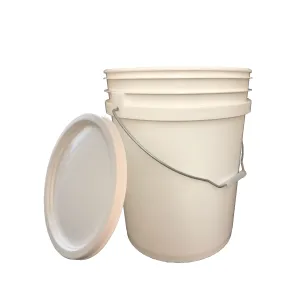 Lee Fisher Sports Bucket - 5 Gallon Bucket Metal handle with Lid, White