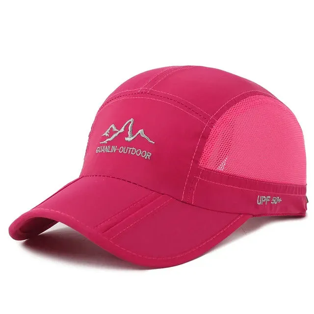 Lightweight Breathable and Foldable Golf Cap – Fushia