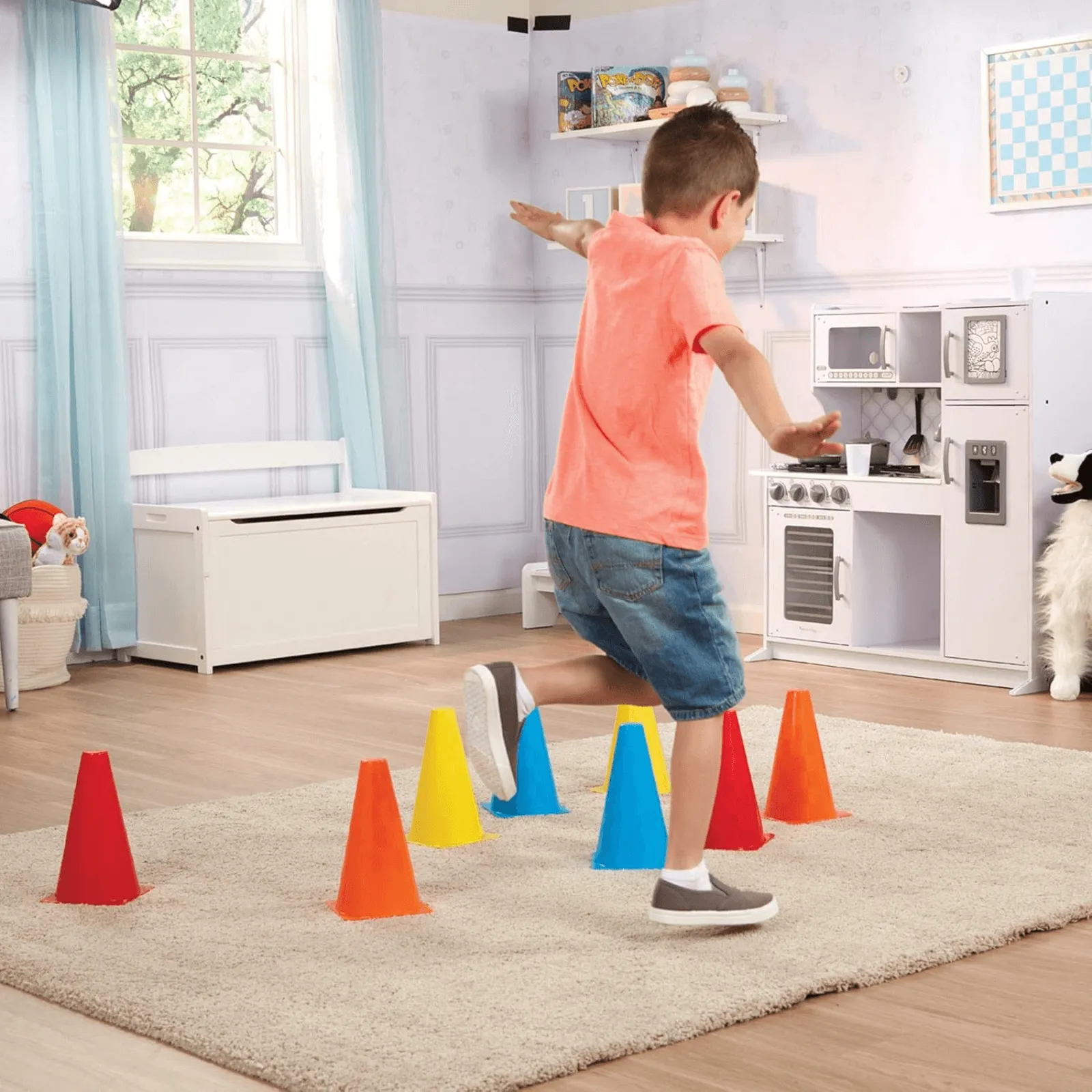 Melissa & Doug Set of 8 Colour Outdoor Activity Cones Play Age 3 