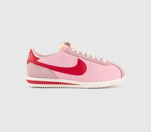 Nike Cortez Trainers Medium Soft Pink Fire Red Sail Team Orange
