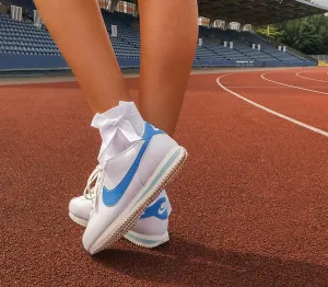 Nike Cortez Trainers White University Blue Sail Team Orange
