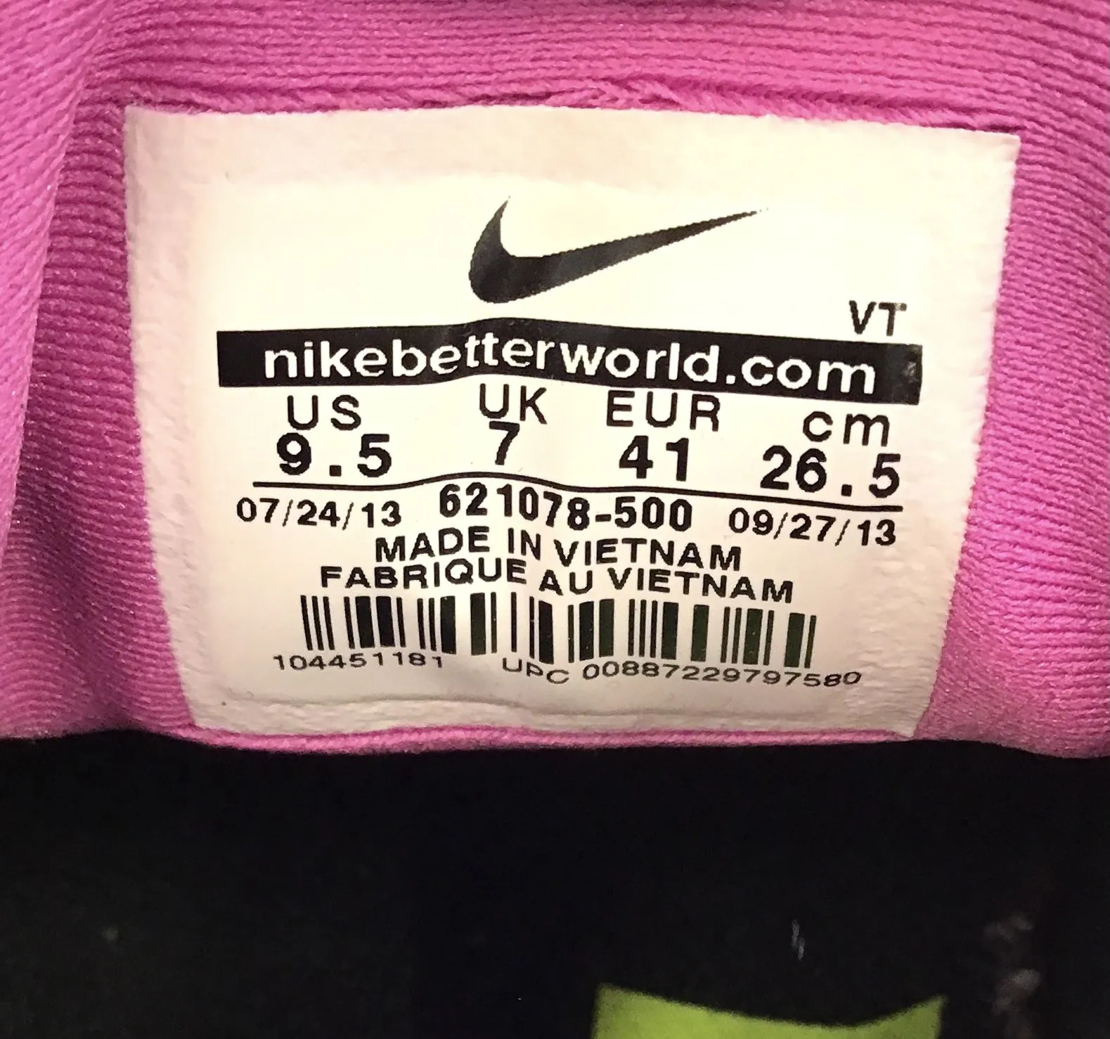 Nike Women's Air Max 2014 Pink Athletic Shoes - Size 9.5