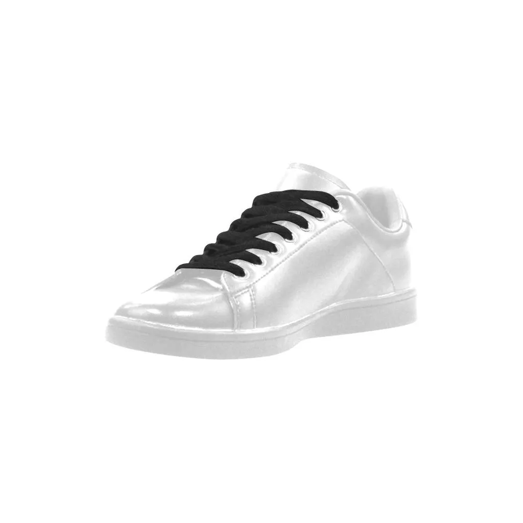 No Fixed Abode Mens White Trainer Shoes Small Black Lion