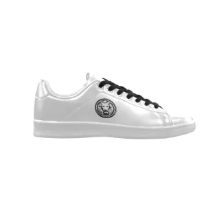 No Fixed Abode Mens White Trainer Shoes Small Black Lion