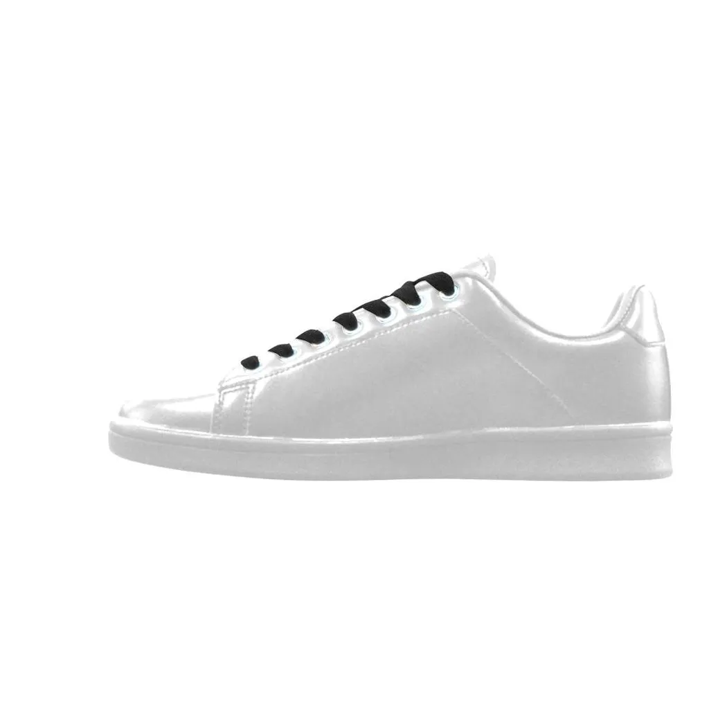 No Fixed Abode Mens White Trainer Shoes Small Black Lion