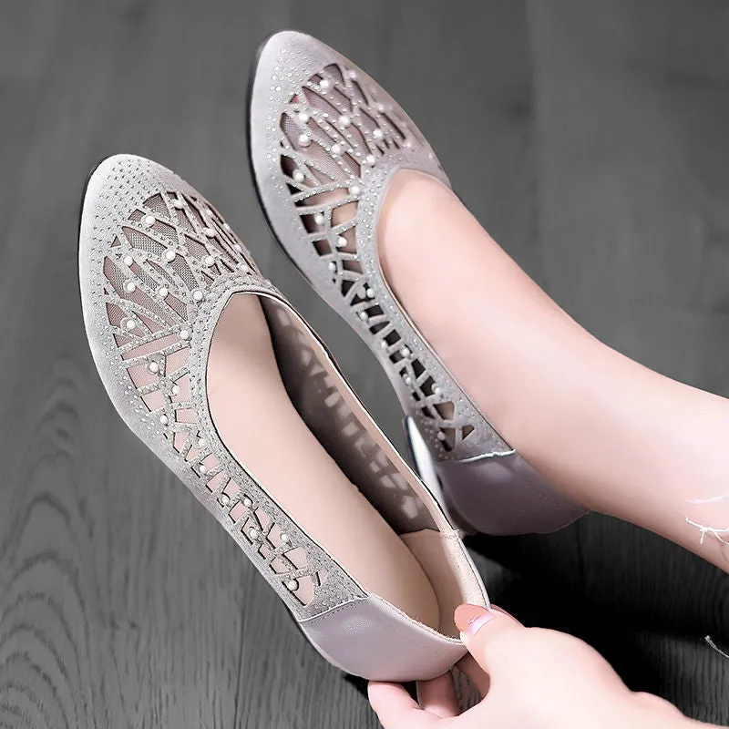 Party Sequins Low Heels