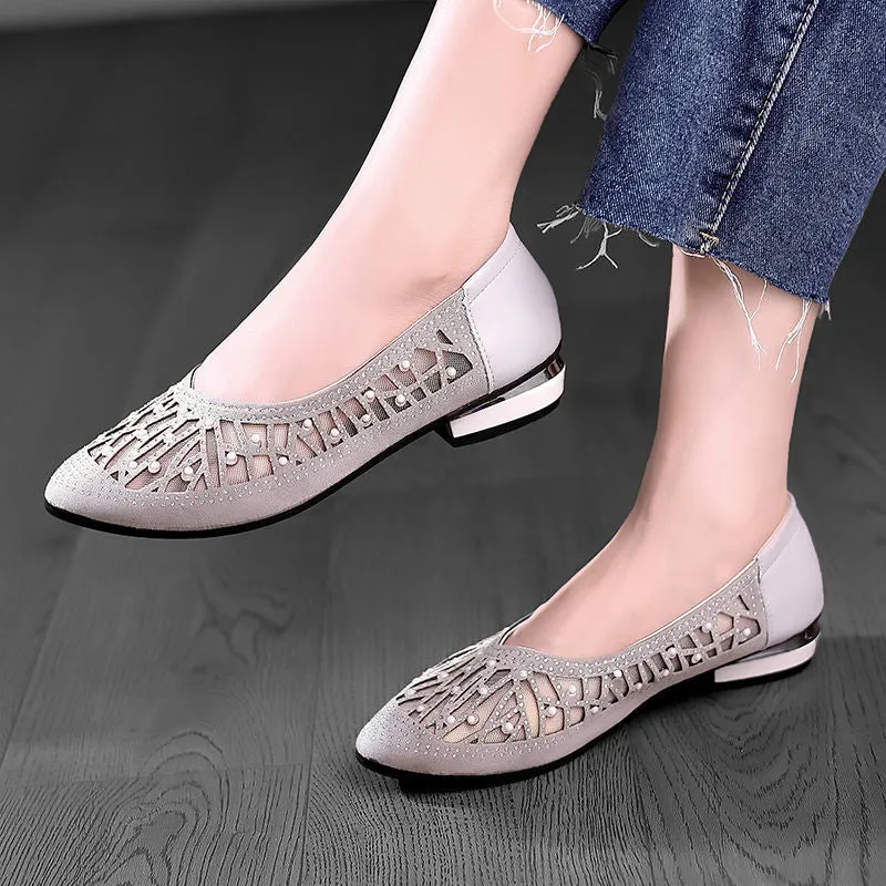 Party Sequins Low Heels