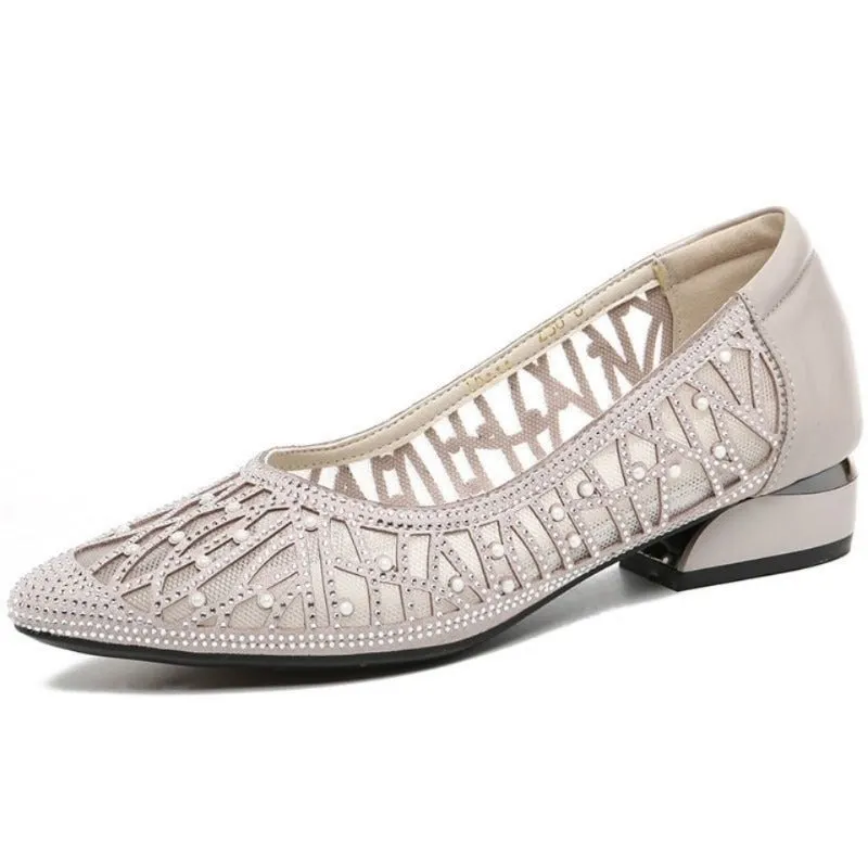 Party Sequins Low Heels