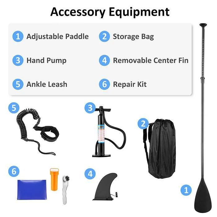 Portable Surfboard Inflatable Stand Up Adult Anti-leak Valve Paddle
