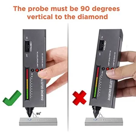 Professional Diamond Selector II, Gold Testing Pen Portable Electronic Gemstone Tester Tool for Agate Ruby Jade