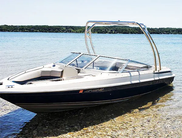 Reborn Launch Boat Wakeboard Tower Polished Plus Pro3 Foldable Tower