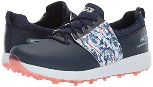 Skechers Women's Eagle Spikeless Golf Shoe, Navy/Multi Floral 6.5 M US